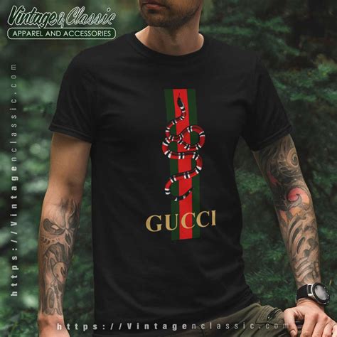 gucci white t shirt snake|Gucci shirt snake collar.